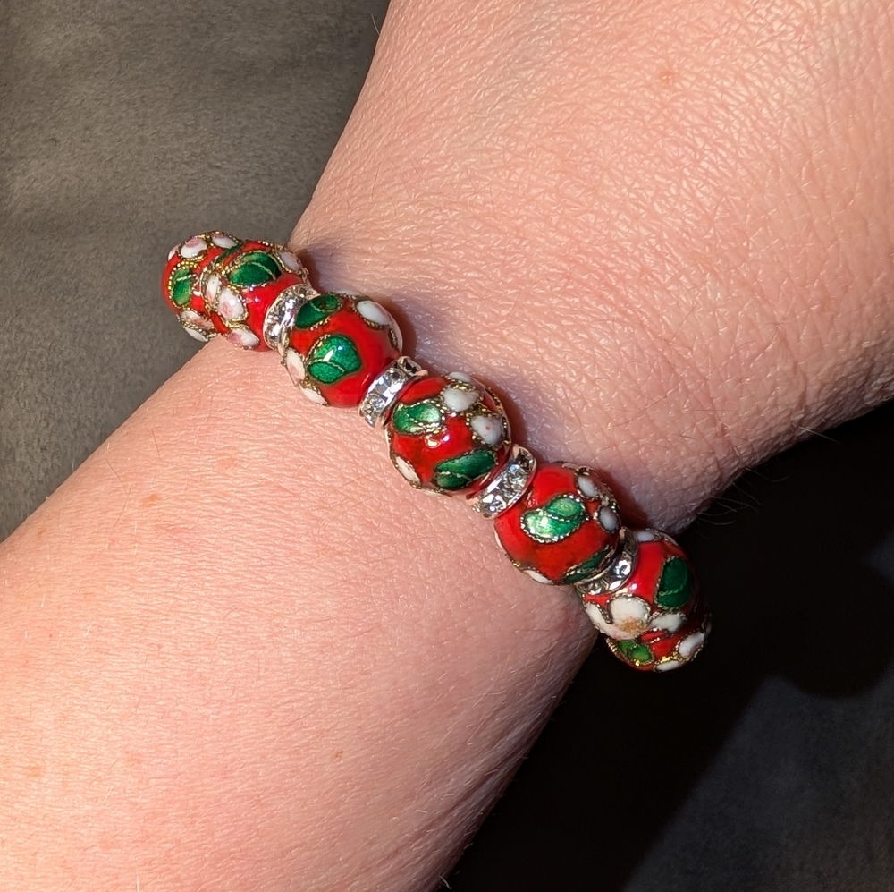 Cloisonne Beaded Bracelet - Picture 10 of 12
